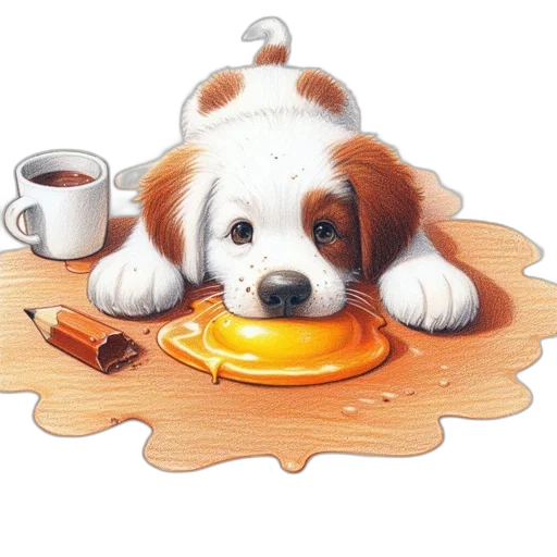 food, animal, photorealistic, oil painting transparent PNG cut-out