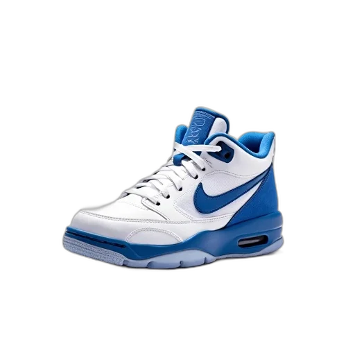 shoes, 3d render, blue, white transparent PNG cut-out