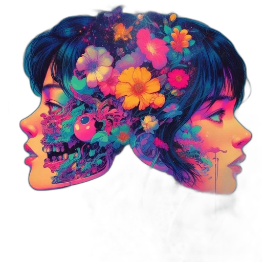 face, flower, mask, crown transparent PNG cut-out