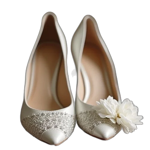 shoes, photorealistic, 3d render, bride transparent PNG cut-out