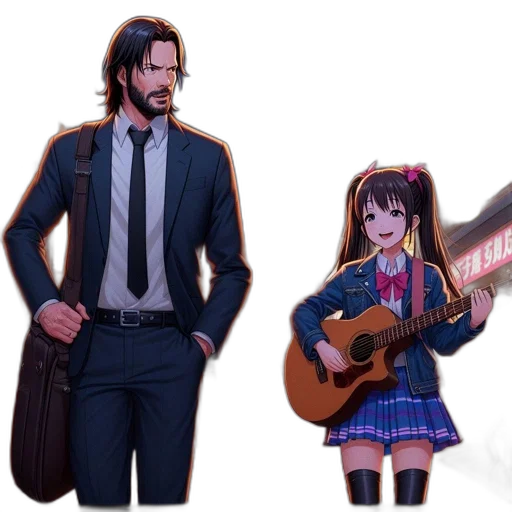 anime, concept art, cartoon, pixel art transparent PNG cut-out