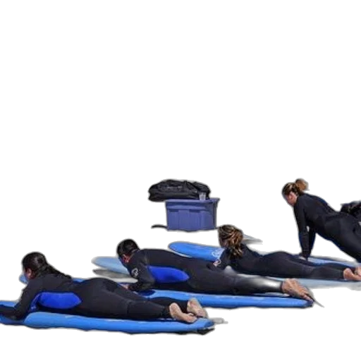 group, people, wetsuits, lying transparent PNG cut-out