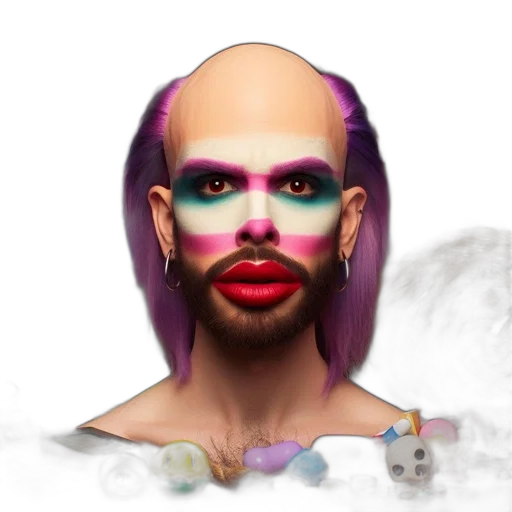 creature, face, animal, hair transparent PNG cut-out