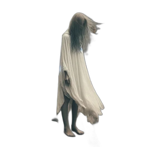 dress, hair, mask, creature transparent PNG cut-out