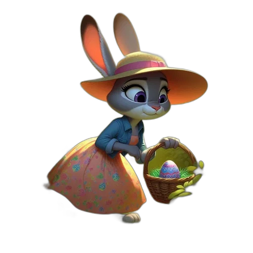 hat, dress, animal, staff transparent PNG cut-out