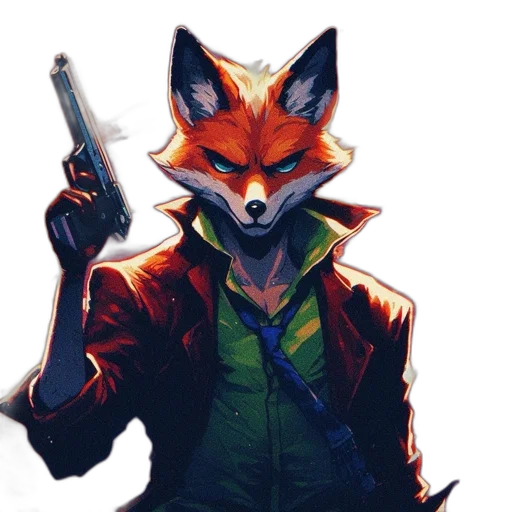 jacket, staff, weapon, animal transparent PNG cut-out