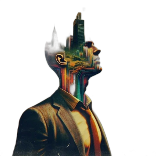 robot, face, mask, jacket transparent PNG cut-out