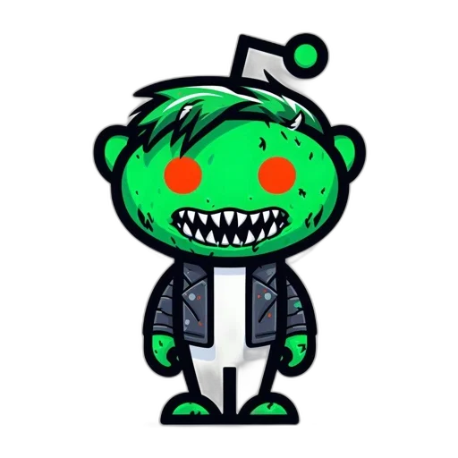 creature, staff, robot, pixel art transparent PNG cut-out