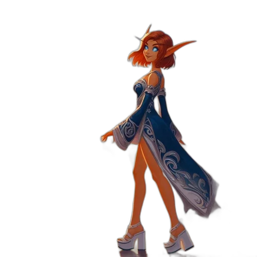 dress, staff, concept art, fantasy art transparent PNG cut-out