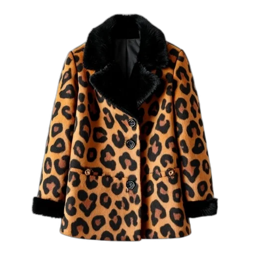 jacket, cropped, image, leopard transparent PNG cut-out