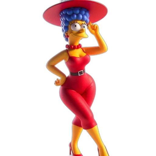 hat, dress, robot, 3d render transparent PNG cut-out
