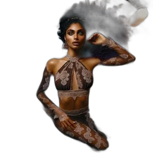 hair, dress, fantasy art, concept art transparent PNG cut-out