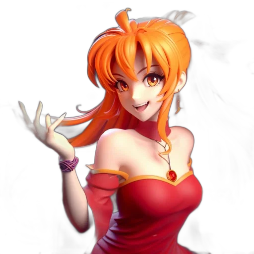 dress, staff, crown, anime transparent PNG cut-out