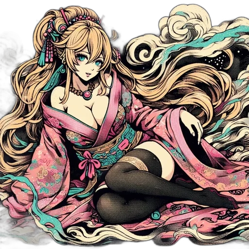 dress, anime, fantasy art, concept art transparent PNG cut-out