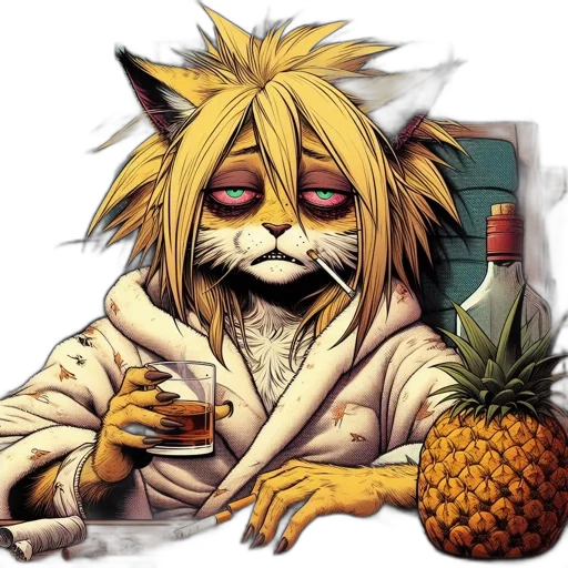 animal, pixel art, concept art, anime transparent PNG cut-out