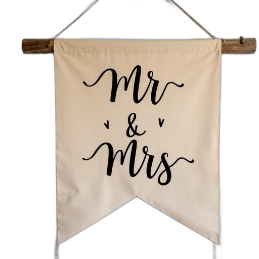 wedding, banner, hanging, wall transparent PNG cut-out