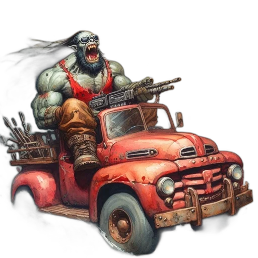 weapon, car, concept art, comic book art transparent PNG cut-out
