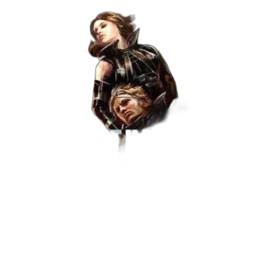 jacket, staff, face, hair transparent PNG cut-out