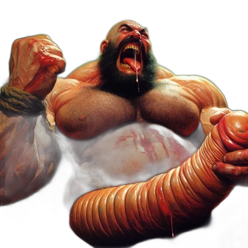 creature, food, concept art, photorealistic transparent PNG cut-out