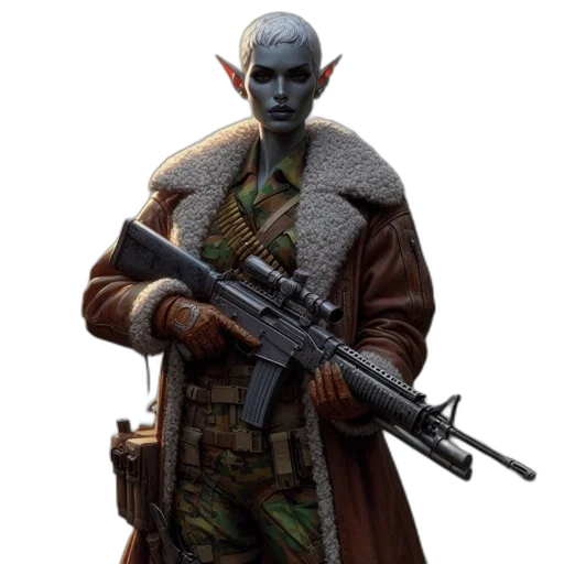 staff, jacket, weapon, concept art transparent PNG cut-out