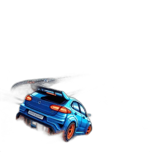 car, weapon, photorealistic, 3d render transparent PNG cut-out