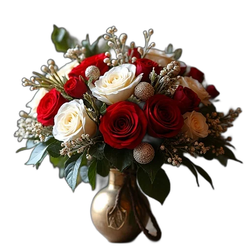 flower, crown, photorealistic, 3d render transparent PNG cut-out