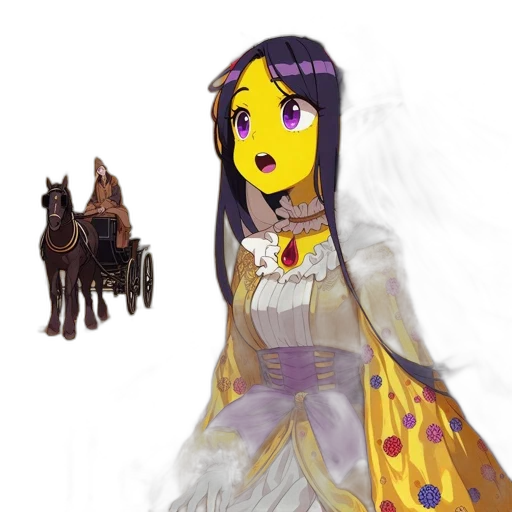 dress, crown, animal, fantasy art transparent PNG cut-out