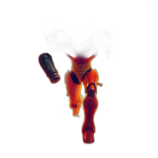 robot, staff, weapon, creature transparent PNG cut-out