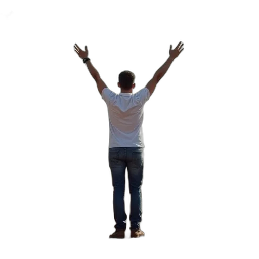 staff, jacket, 3d render, man transparent PNG cut-out
