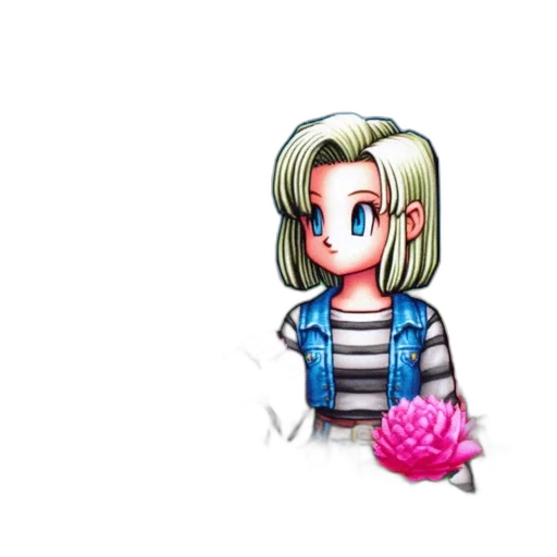 flower, staff, pixel art, cartoon transparent PNG cut-out