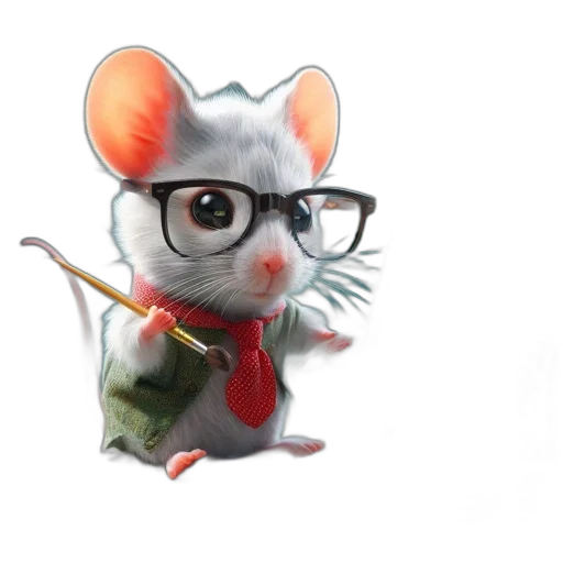 staff, animal, photorealistic, 3d render transparent PNG cut-out