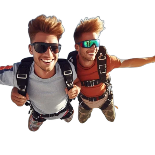 3d render, photorealistic, two, men transparent PNG cut-out