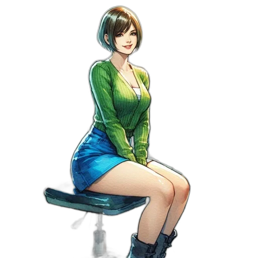 dress, staff, concept art, comic book art transparent PNG cut-out