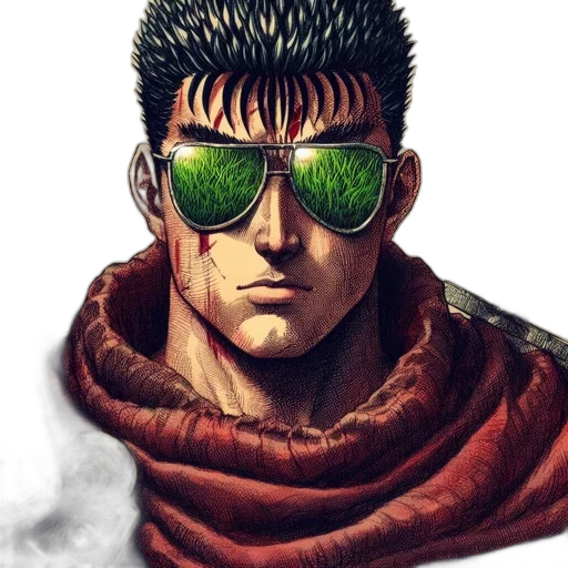 face, jacket, mask, comic book art transparent PNG cut-out