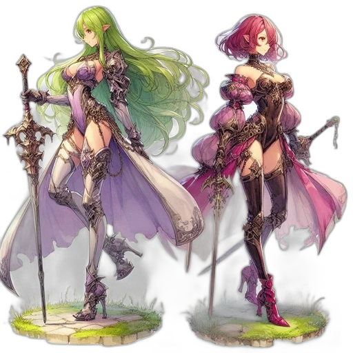 concept art, fantasy art, pixel art, 3d render transparent PNG cut-out