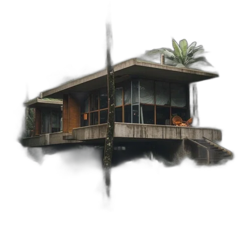 building, furniture, concept art, photorealistic transparent PNG cut-out