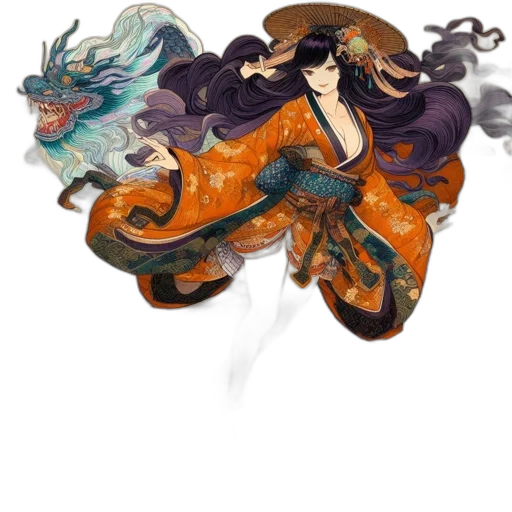 dragon, mask, staff, fantasy art transparent PNG cut-out