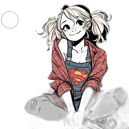 jacket, face, comic book art, concept art transparent PNG cut-out