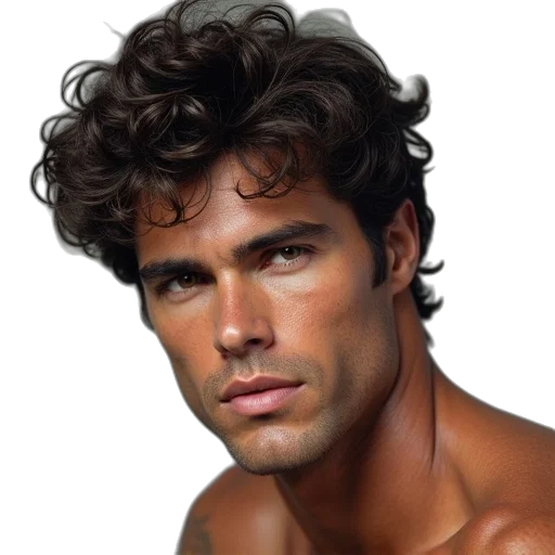 hair, face, animal, photorealistic transparent PNG cut-out