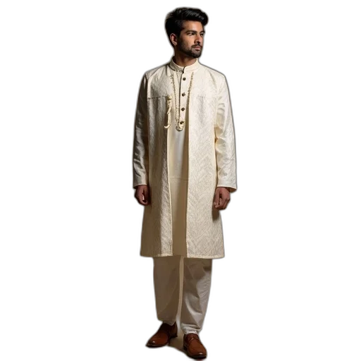 jacket, earth tones, mens, kurta transparent PNG cut-out