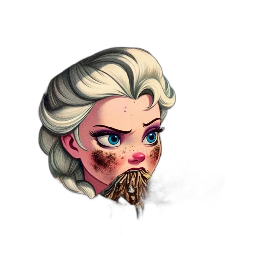 face, pixel art, concept art, fantasy art transparent PNG cut-out