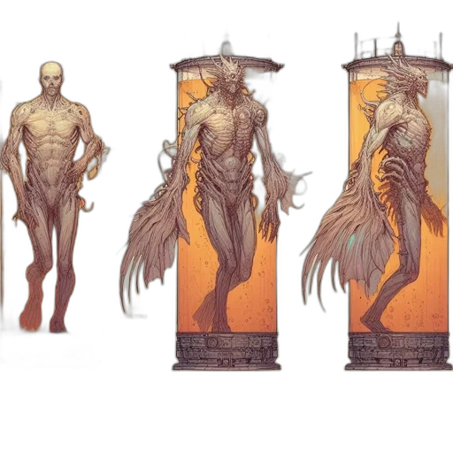 concept art, fantasy art, comic book art, 3d render transparent PNG cut-out