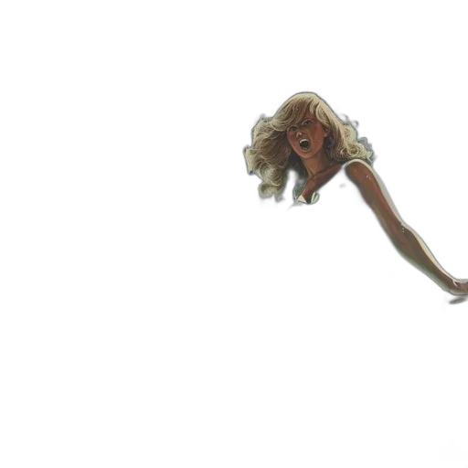 hair, staff, creature, 3d render transparent PNG cut-out