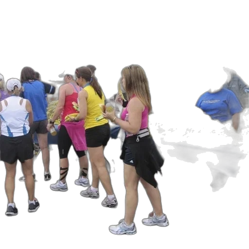 group, people, standing, around transparent PNG cut-out