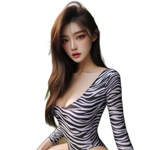 dress, animal, hair, photorealistic transparent PNG cut-out