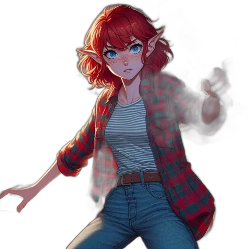 jacket, creature, staff, dress transparent PNG cut-out
