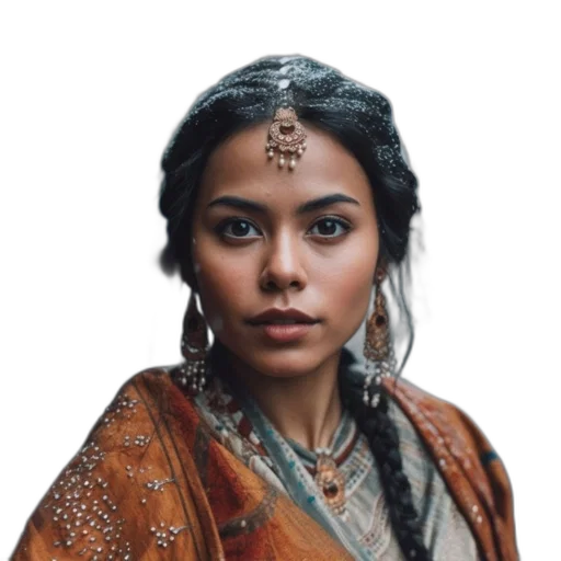 jewelry, face, crown, staff transparent PNG cut-out