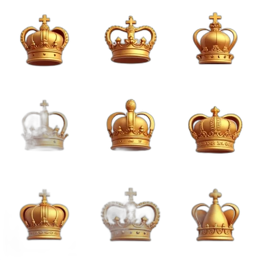 crown, jewelry, furniture, hat transparent PNG cut-out