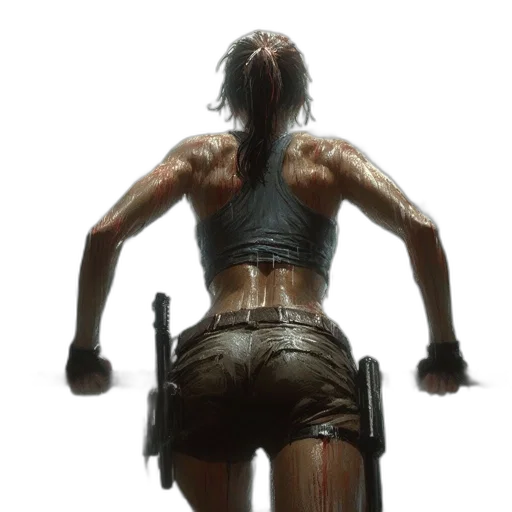 weapon, sword, hair, concept art transparent PNG cut-out