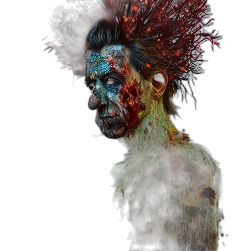 face, mask, hair, staff transparent PNG cut-out